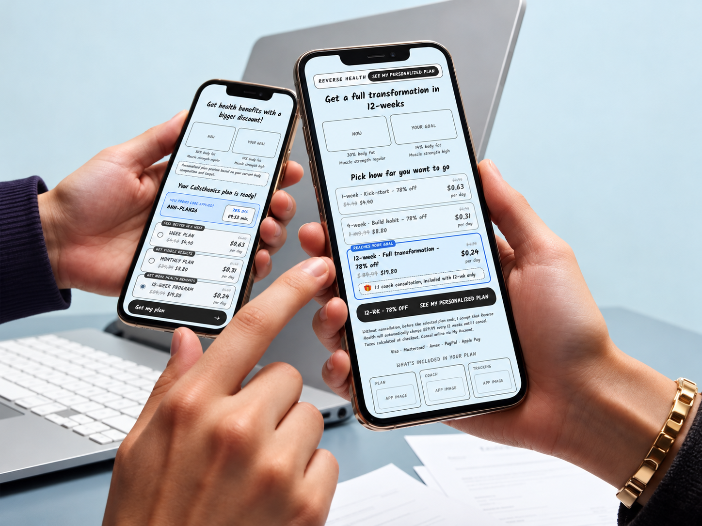 Health Funnel Optimization case study preview for Reverse Tech